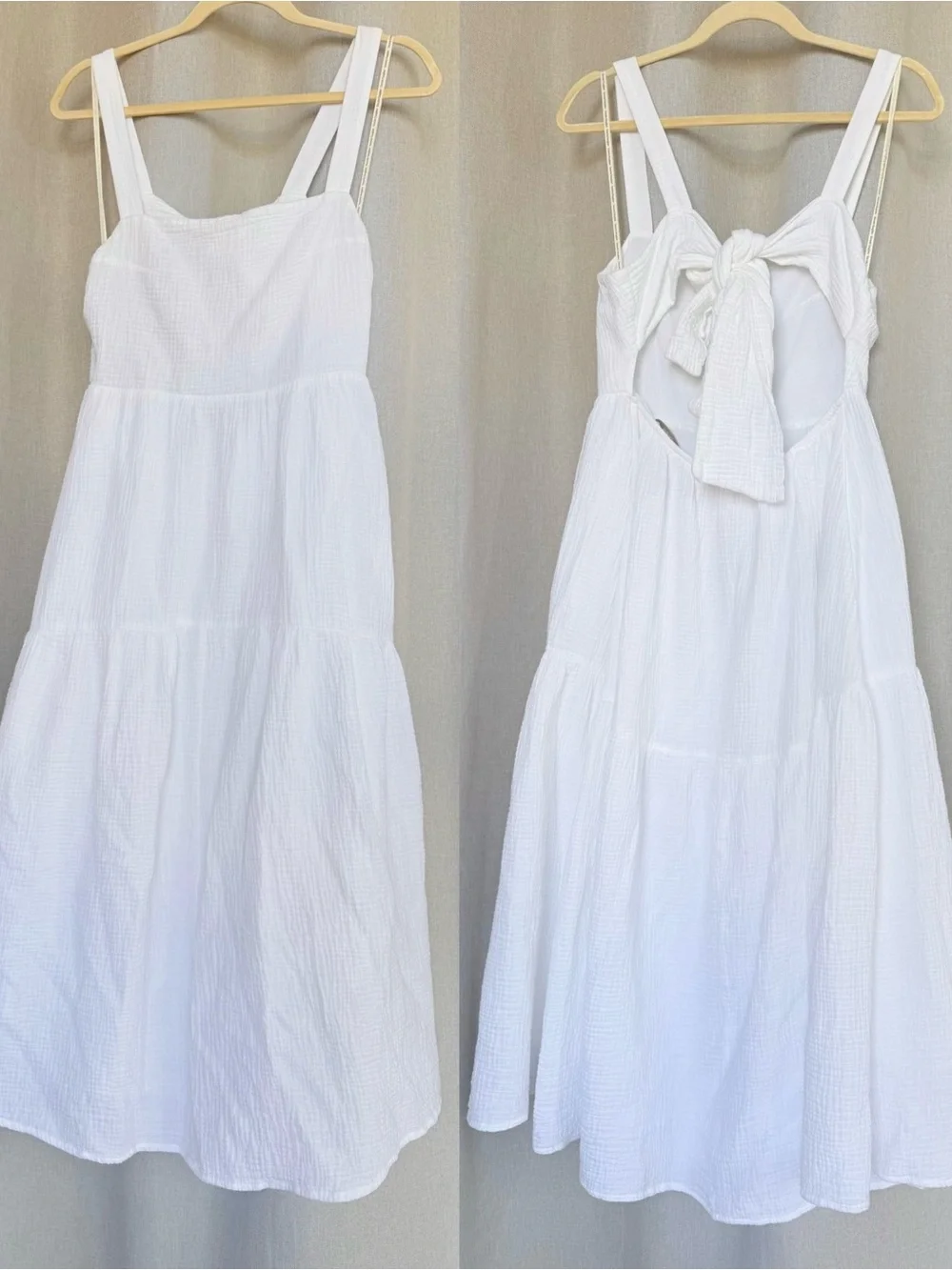 Favorite Daughter Go To Cotton White Sleeveless Midi Dress M